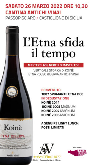 Ticket MASTERCLASS Nerello Mascalese: L'Etna sfida il tempo - Verticale Storica di Etna Rosso Riserva
