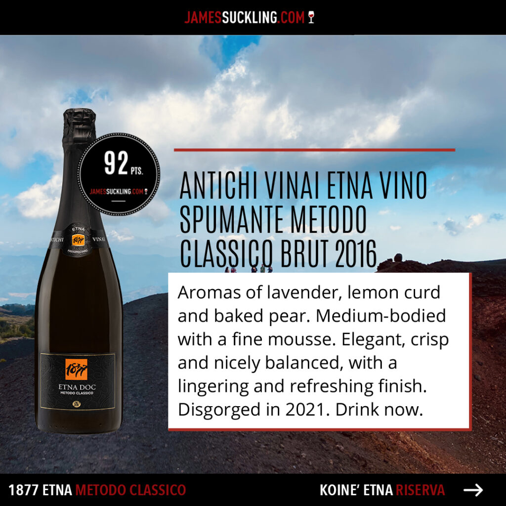 metodo classico etna wine tasting report james suckling metodo classico etna wine tasting report james suckling